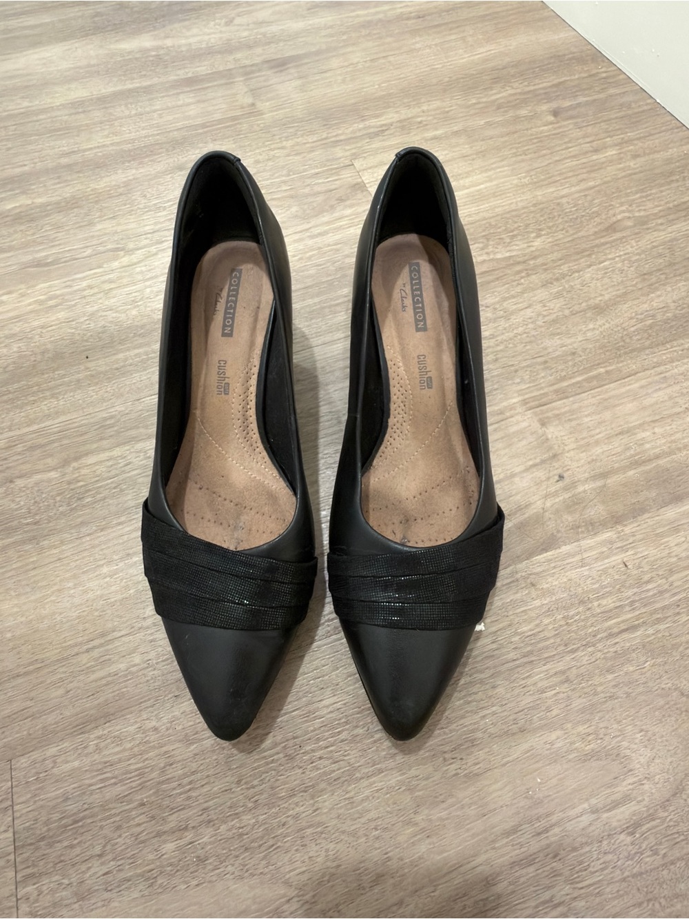 Clarks Black Pointed-Toe Women’s Heels